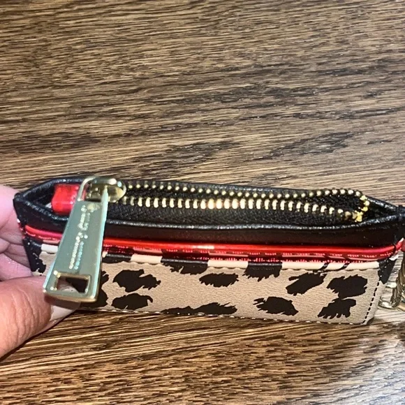 Juicy Couture Animal Print Coin Purse Wallet with Heart Clip & Card Slots - Picture 6 of 8